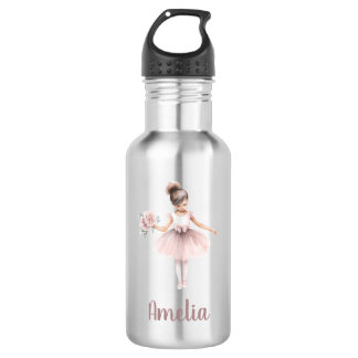 Cute Ballerina Personalised Name School  532 Ml Water Bottle