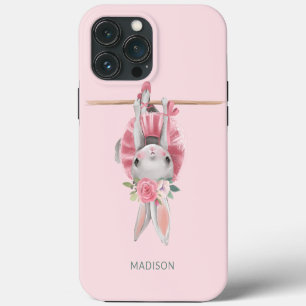 Cute Ballerina Pink Ballet Bunny Personalised iPhone 13 Pro Max Case