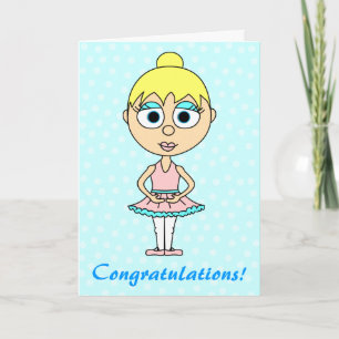 Cute Ballerina Recital Congratulations Card