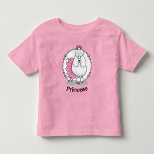 Cute Ballet Ballerina Princess Poodle Dog (white) Toddler T-Shirt