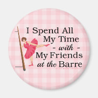 Cute Ballet Barre Funny Ballerina Dancer Gingham