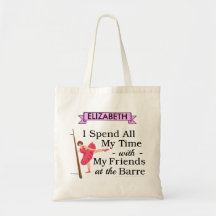 Cute Ballet Barre Funny Ballerina Dancer with Name