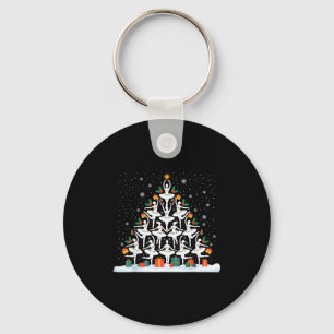Cute Ballet Christmas Tree Dancer Women Girls Xmas Key Ring