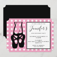 Cute Ballet Dancer Legs & Slippers Birthday