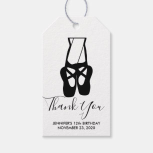 Cute Ballet Dancer Legs & Slippers Thank You Gift Tags