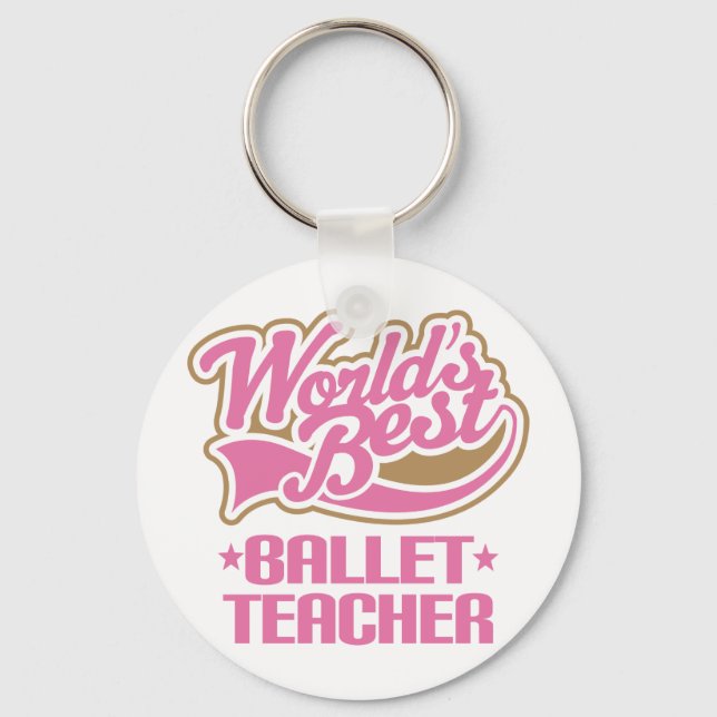 Cute Ballet Teacher Key Ring (Front)