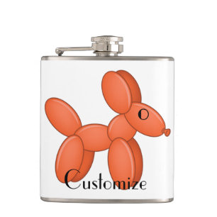 Cute Balloon Dog  Thunder_Cove Hip Flask