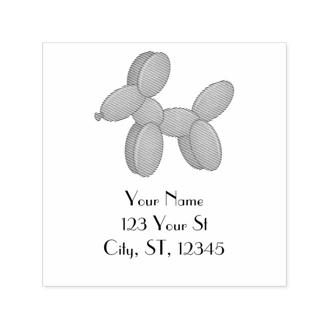 Cute Balloon Dog  Thunder_Cove Self-inking Stamp (Design)