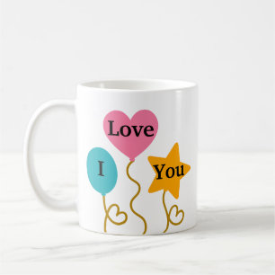 Cute Balloon Love Mug Sweetheart Coffee Gift