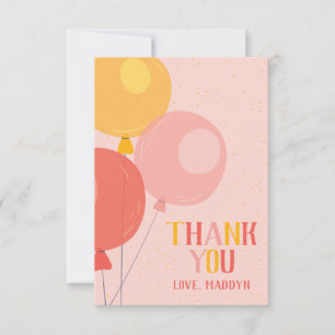 Cute Balloon Thank You Card