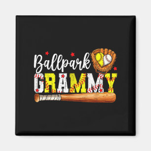Cute ballpark grammy softball grammy baseball magnet