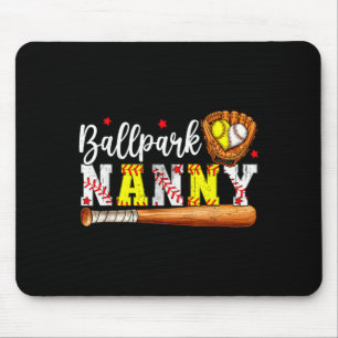 Cute ballpark nanny softball nanny baseball nanny mouse pad
