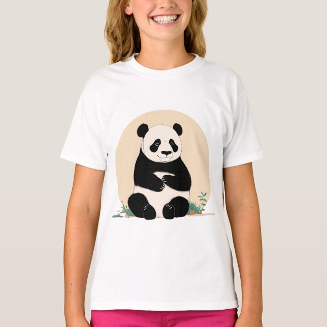 Cute Bamboo Bear T-Shirt (Front)