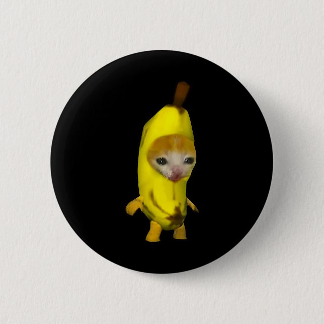 Cute Banana Cat Happy Bananacat Meme Kitty Cat Lov 6 Cm Round Badge (Front)