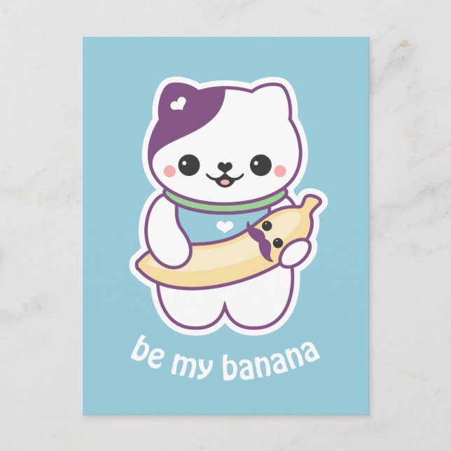 Cute Banana Cat Postcard (Front)
