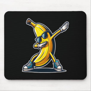 Cute Banana Dabbing Dancing Shirt Funny Kids Print Mouse Pad