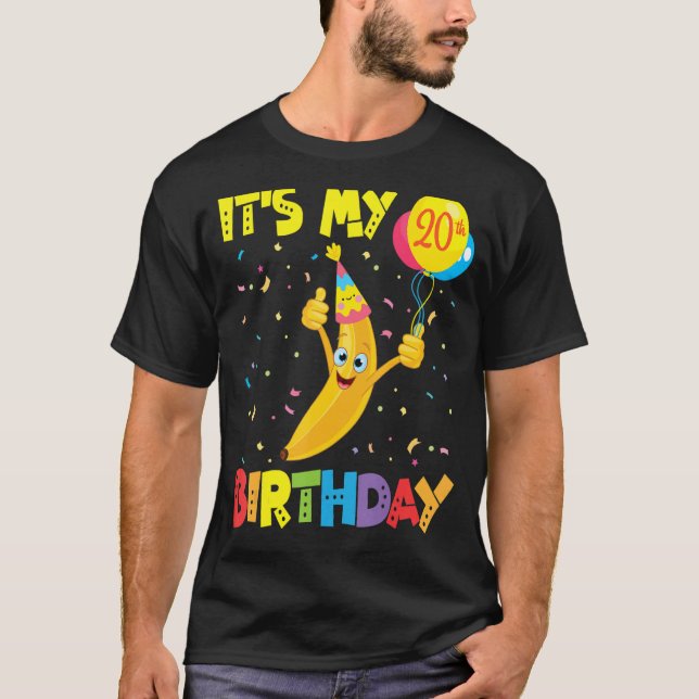 Cute Banana Face Balloons Happy Me You It's My 20t T-Shirt (Front)