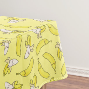 Cute Banana Kids Birthday Kawaii Tablecloth