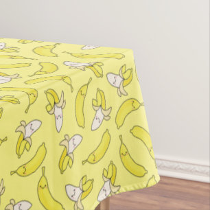 Cute Banana Kids Birthday Tablecloth