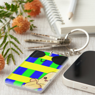 Cute banana with cute stitches key ring