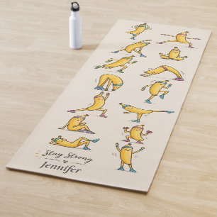 Cute Banana Yoga & Fitness Personalised Exercise Mat