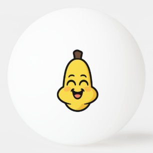 Cute Banini Banana Kawaii Character Art Ping Pong Ball