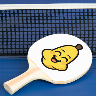 Cute Banini Banana Kawaii Character Art Ping Pong Paddle