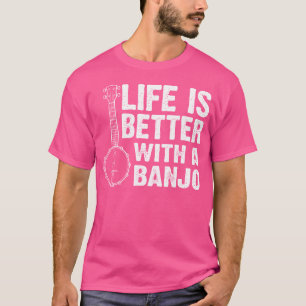 Cute Banjo For Men Women Bluegrass Country Music B T-Shirt