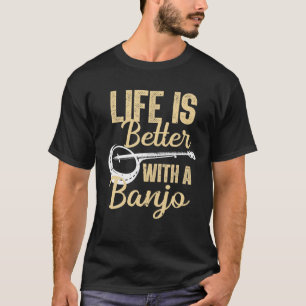 Cute Banjo For Men Women Bluegrass Country Music B T-Shirt
