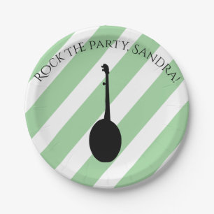 Cute Banjo Rock And Roll Musical Instruments  Paper Plate