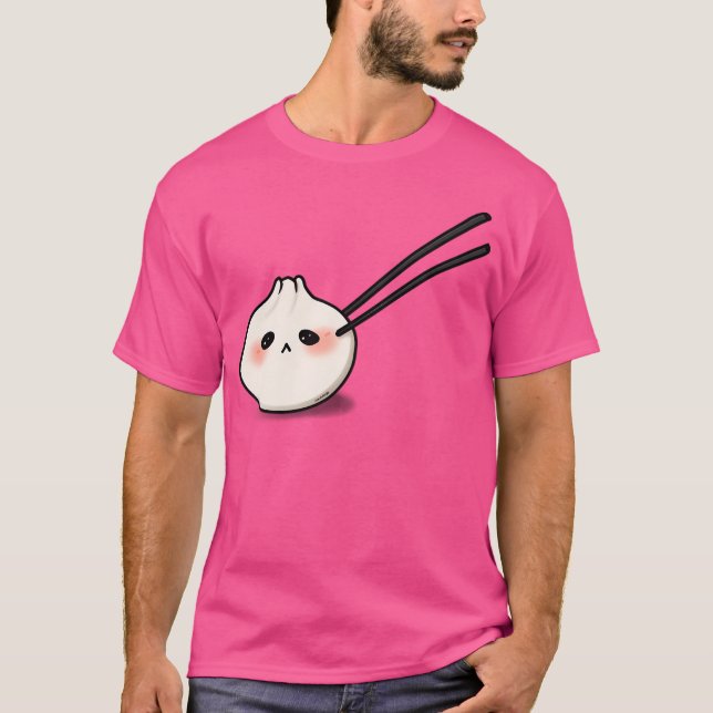 Cute Bao Dumpling Chopsticks Bun T-Shirt (Front)