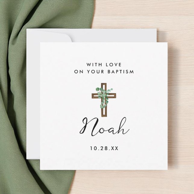 Cute Baptism Card For Godson Baptism Celebration  (Creator Uploaded)
