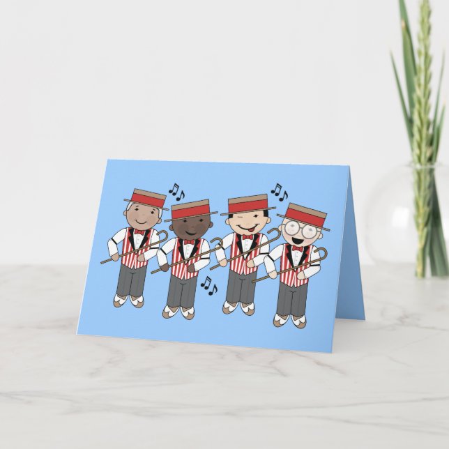 Cute Barbershop Quartet Gift Card (Front)