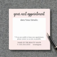 Cute Bare Rose Handwritten Appointment Remind