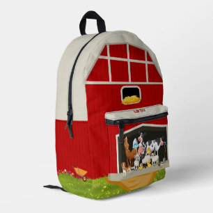 cute barn & farm animals printed backpack