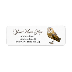 Cute Barn Owl Return Address