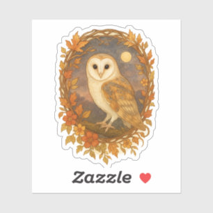 Cute Barn Owl Sticker for Laptops, Journals