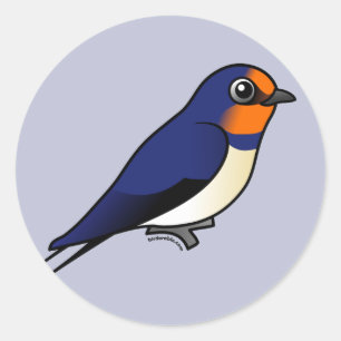 Cute Barn Swallow Classic Round Sticker