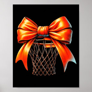 Cute Basball Coquette Bow Basball Girl Basball Poster