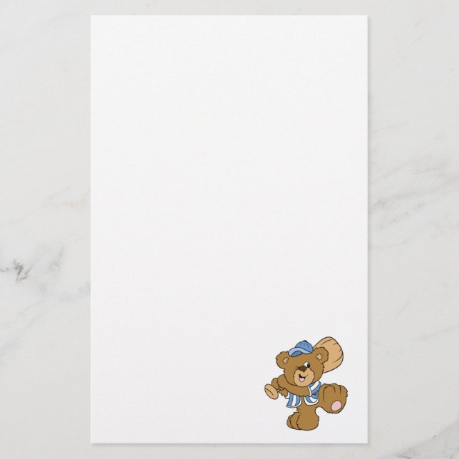 Cute Baseball Beat Stationery (Front)