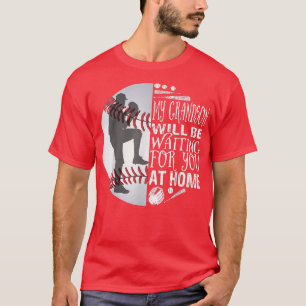 Cute Baseball Catcher Grandma Grandpa Grandson Quo T-Shirt