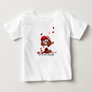 Cute Baseball Love Design Baby T-Shirt