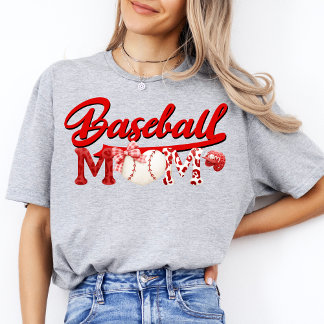 Cute Baseball Mum Game Day Modern Cheer Mother T-Shirt