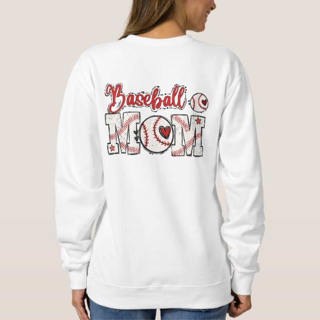 Cute Baseball Mum Sweatshirt (Back)