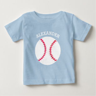 Cute Baseball Softball Personalised Baby Sports T-Shirt
