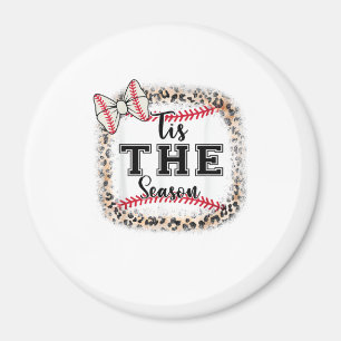 Cute Baseball Tis The Season Mum Sister Toddler Gi Magnet