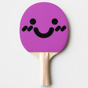 Cute Bashful Face Purple Ping Pong Paddle