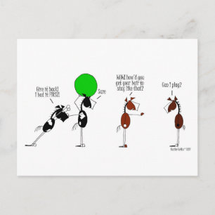 Cute Bashkir Horse Cartoon Postcard