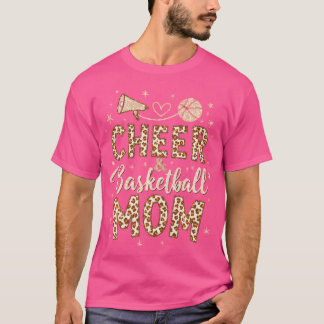 Cute Basketball And Cheer Mum Basketball Cheer Mum T-Shirt