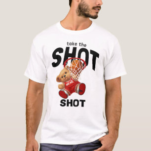 Cute Basketball Bear Slam Dunk Tee